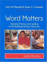 Word matters by Gay Su Pinnell