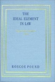 Cover of: The ideal element in law