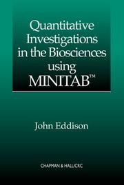 Cover of: Quantitative Investigations in the Biosciences using MINITAB