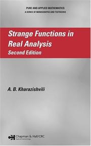 Strange functions in real analysis by A. B. Kharazishvili