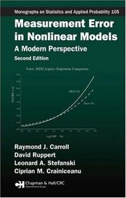 Measurement error in nonlinear models : a modern perspective