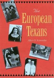Cover of: The European Texans by Allan O. Kownslar