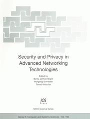 Security and privacy in advanced networking technologies