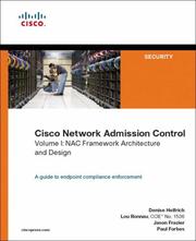 Cover of: Cisco Network Admission Control, Volume I: NAC Framework Architecture and Design (Networking Technology)
