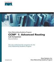 Cover of: Cisco Networking Academy Program CCNP1: advanced routing lab companion