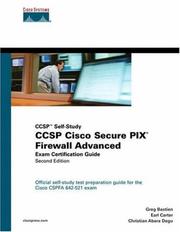 Cover of: CCSP Cisco secure PIX Firewall advanced exam certification guide
