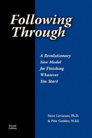 Cover of: Following Through: A Revolutionary New Model for Finishing Whatever You Start