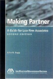 Cover of: Making partner | John R. Sapp