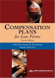 Cover of: Compensation Plans for Law Firms by James D. Cotterman