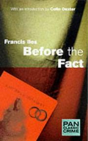 Cover of: Before the Fact (Pan Classic Crime) by Anthony Berkeley