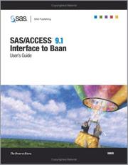 Cover of: SAS/ACCESS 9.1 Interface to Baan by SAS Institute