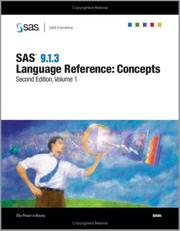 Cover of: SAS(R) 9.1.3 Language Reference: Concepts, Second Edition, 2-Volume Set