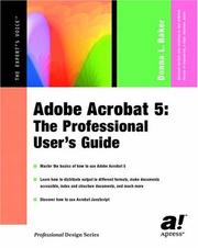 Cover of: Adobe Acrobat 5: The Professional User's Guide