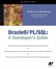 Cover of: Oracle9i PL/SQL by Bulusu Lakshman