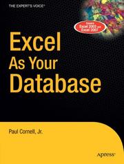 Cover of: Excel as Your Database