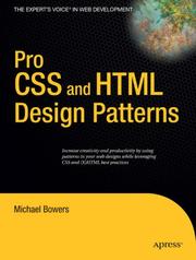 Cover of: Pro CSS and HTML Design Patterns