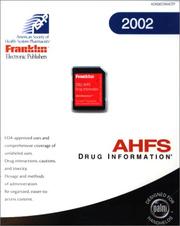 Ahfs Drug Information 2002 by American Society of Health-System Pharmacists