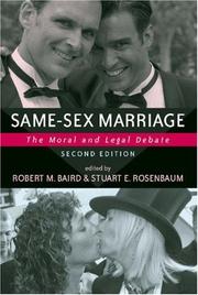 Cover of: Same-sex Marriage: The Moral And Legal Debate (Contemporary Issues (Prometheus))