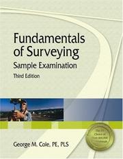 Cover of: Fundamentals of surveying: sample examination