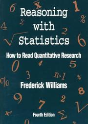 Cover of: Reasoning With Statistics: How to Read Quantitative Research