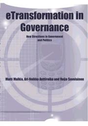 eTransformation in governance : new directions in government and politics