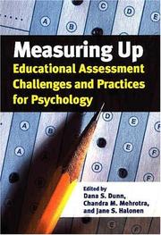 Cover of: Measuring Up: Educational Assessment Challenges and Practices for Psychology