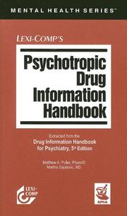 Cover of: Lexi-Comp's Psychotropic Drug Information Handbook (Mental Health)