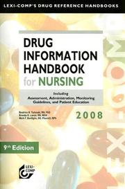 Cover of: Lexi-Comp's Drug Information Handbook for Nursing 2008 (Lexi-Comp's Drug Reference Handbooks)