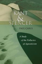Cover of: Kant and Spencer by Paul Carus