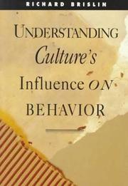 Cover of: Understanding culture's influence on behavior by Richard W. Brislin
