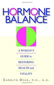 Cover of: Hormone Balance: A Woman's Guide To Restoring Health And Vitality