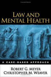 Cover of: Law and mental health: a case-based approach