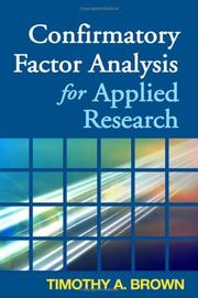 Cover of: Confirmatory Factor Analysis for Applied Research (Methodology In The Social Sciences)