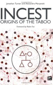 Cover of: Incest: Origins of the Taboo