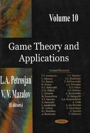 Cover of: Game Theory And Applications