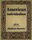 Cover of: American Individualism (1922)