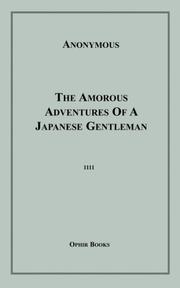 Cover of: The Amorous Adventures Of A Japanese Gentleman by Anonymous