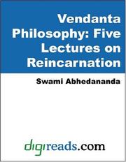 Cover of: Vedanta Philosophy by Abhedananda Swami