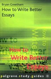 Cover of: How to write better essays