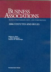 Business associations by William A. Klein