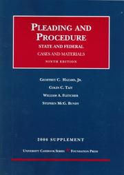 Cover of: Pleading and Procedure 2006: State and Federal, Cases and Materials