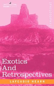 Cover of: EXOTICS AND RETROSPECTIVES by Lafcadio Hearn
