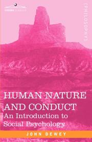 Cover of: HUMAN NATURE AND CONDUCT by John Dewey