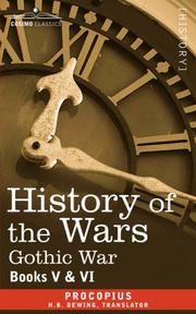 Cover of: HISTORY OF THE WARS: Books 5-6 (Gothic War)