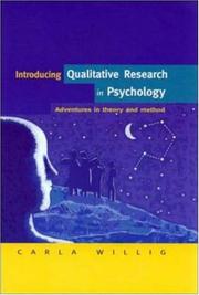 Cover of: Introducing Qualitative Research in Psychology: Adventures in Theory and Methods