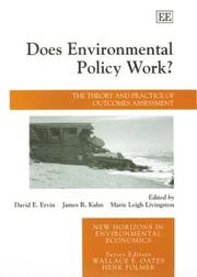 Does environmental policy work? : the theory and practice of outcomes assessment