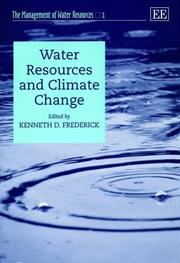 Cover of: Water Resources and Climate Change (The Management  of Water Resources, 2)