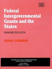 Federal intergovernmental grants and the states : managing devolution