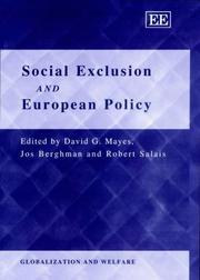 Social exclusion and European policy