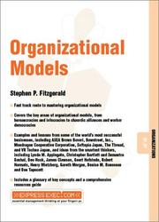 Cover of: Organizational Models by Stephen P. Fitzgerald